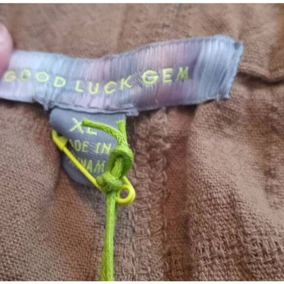 GOOD LUCK GEM OLIVE PAPER BAG SHORTS SZ.XL NWT. - Picture 8 of 9